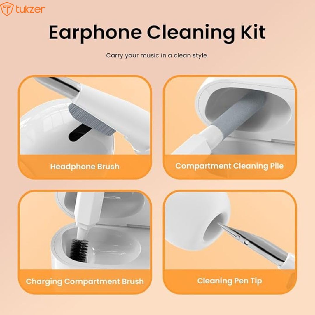 Tukzer Multifunctional 21 in 1 Electronic Gadget Cleaning Kit, Air Blower, 2.5ml Mist Spray, Key Puller, Long Brushes for Smartphones, Laptops, Tablet, MacBook, iPad, Keyboard, DSLR Camera Lens