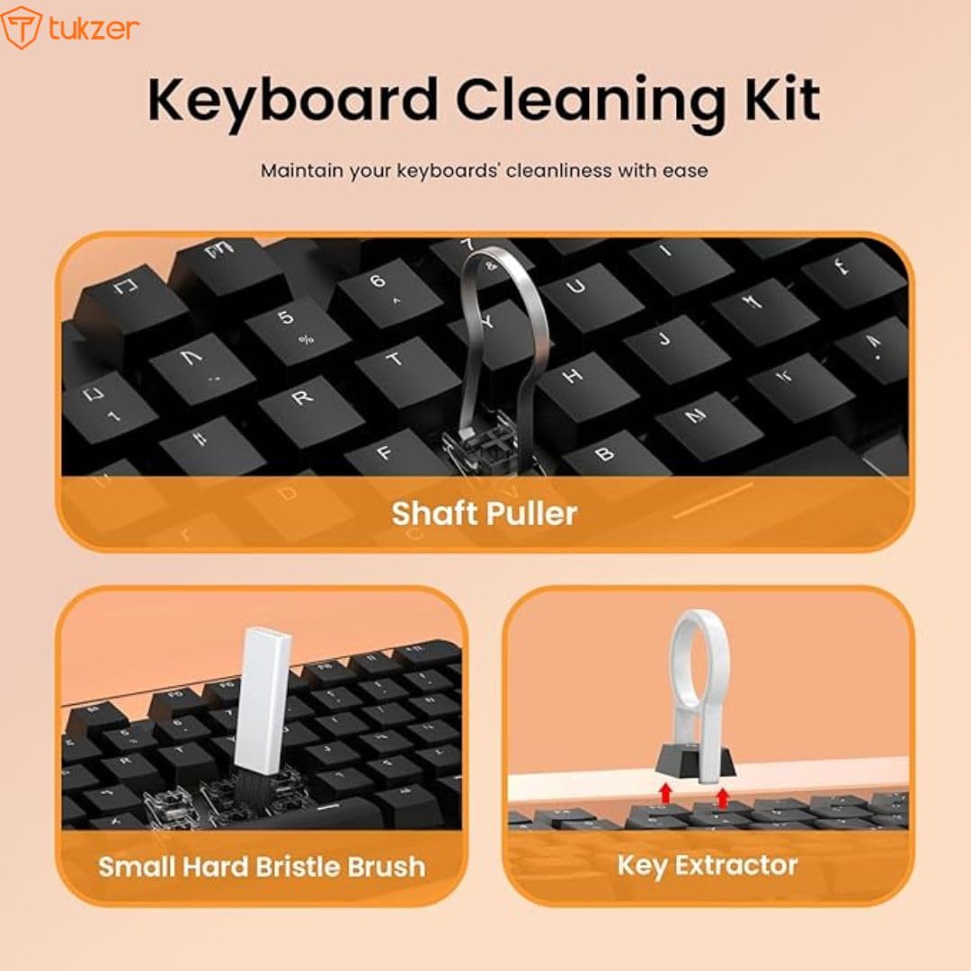 Tukzer Multifunctional 21 in 1 Electronic Gadget Cleaning Kit, Air Blower, 2.5ml Mist Spray, Key Puller, Long Brushes for Smartphones, Laptops, Tablet, MacBook, iPad, Keyboard, DSLR Camera Lens