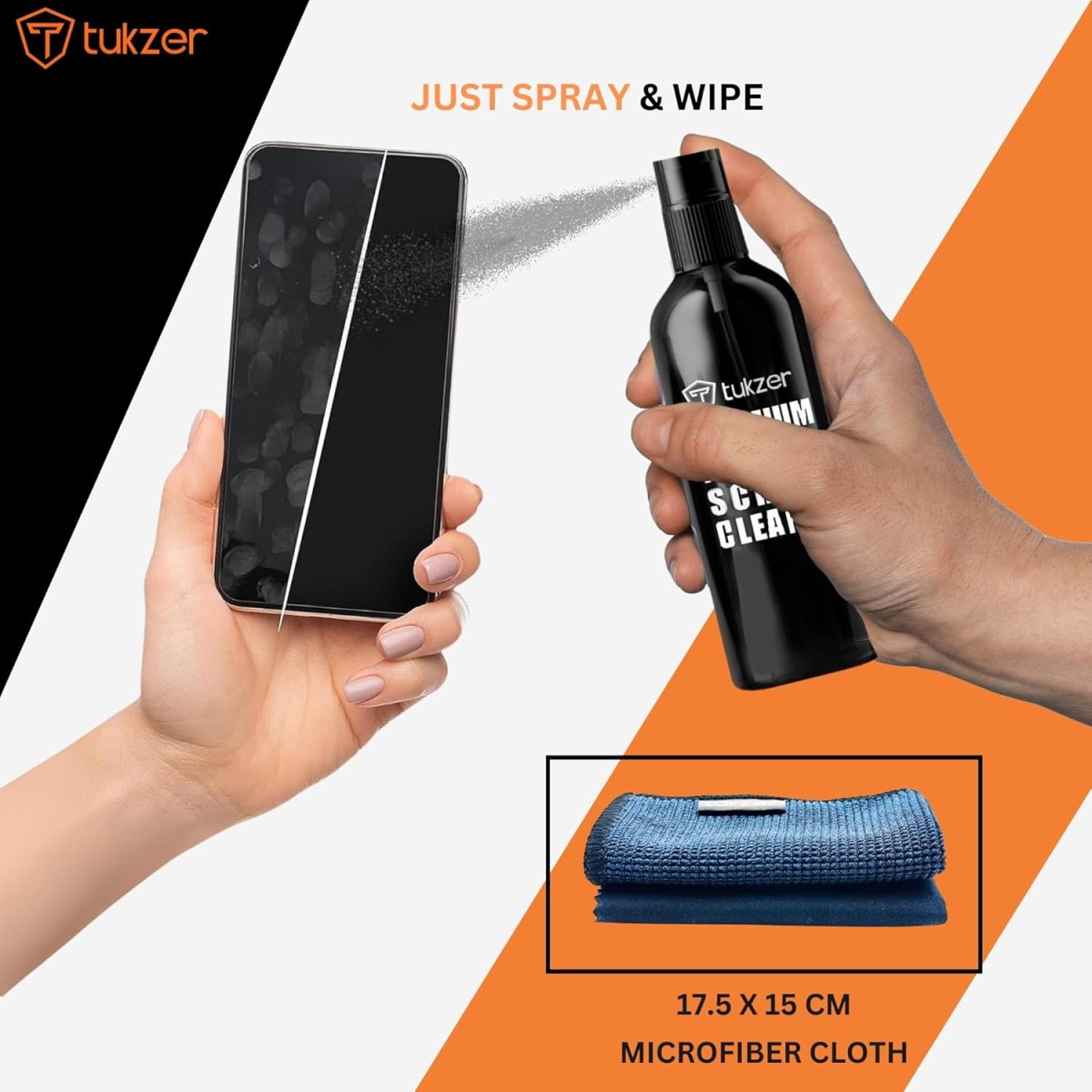 Tukzer Professional 8in1 Cleaning Kit for Laptop Tablet Smartphone Camera Airpod (100mlCleaning Solution AirBlower CottonSwabs Suede Plush