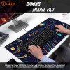 Tukzer Retro Extended Gaming Mouse Pad, High-Speed Mouse Tracking & Control | Stitched Edges, Non-Slip Rubber Base| for Computer Laptop Keyboard Office Home