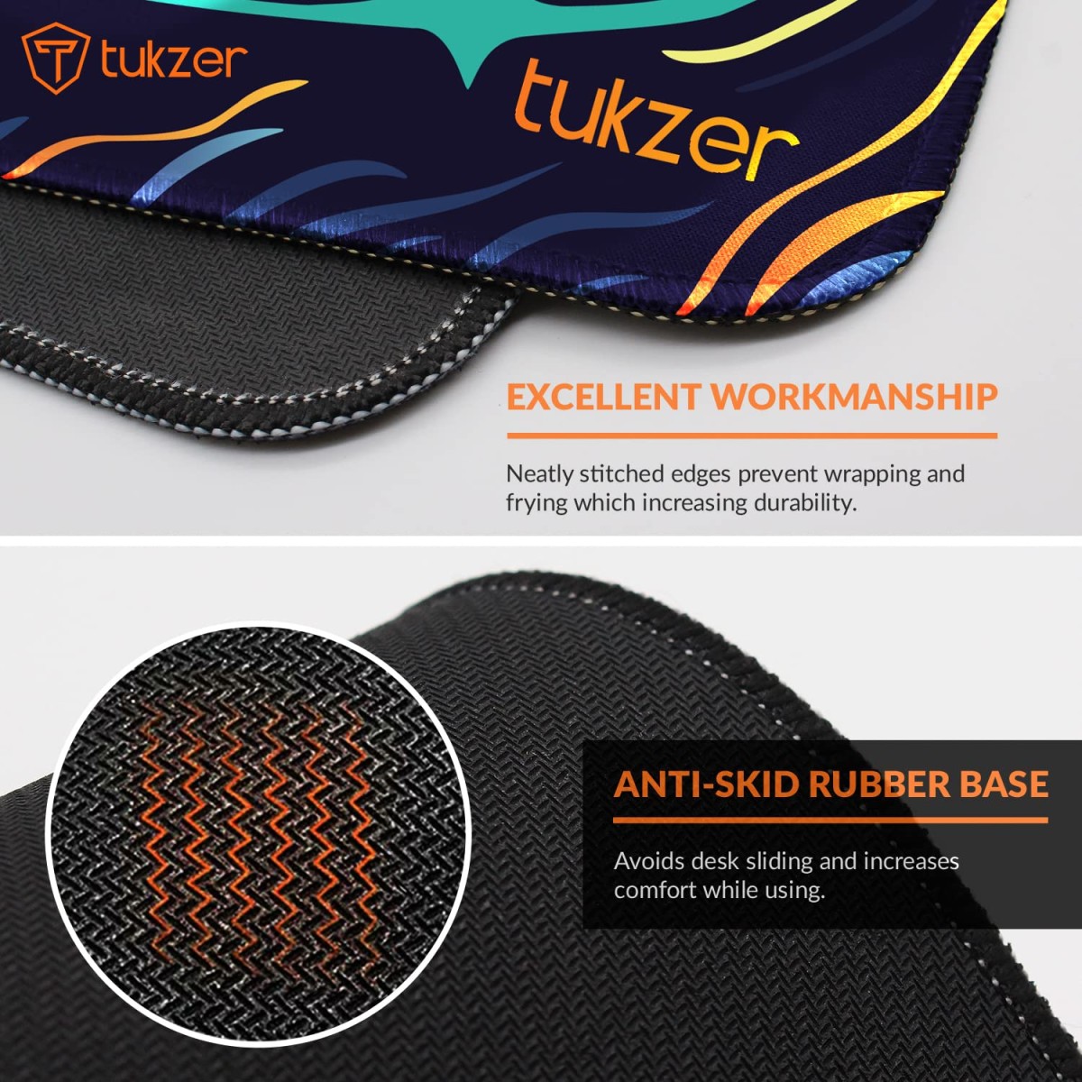 Tukzer Retro Extended Gaming Mouse Pad, High-Speed Mouse Tracking & Control | Stitched Edges, Non-Slip Rubber Base| for Computer Laptop Keyboard Office Home