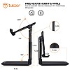 Tukzer Tabletop Fully Foldable Tablet  and Mobile Stand Holder  (Black)