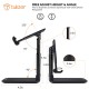 Tukzer Tabletop Fully Foldable Tablet  and Mobile Stand Holder  (Black)