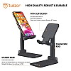 Tukzer Tabletop Fully Foldable Tablet  and Mobile Stand Holder  (Black)