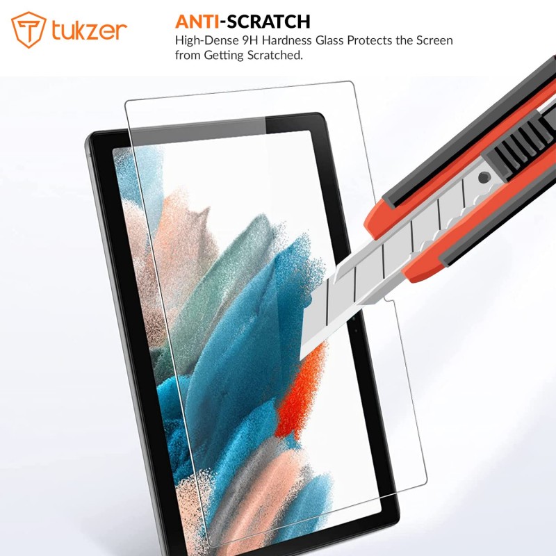 Tukzer Tempered Glass Screen Protector For Samsung Galaxy Tab A8 10.5-Inch (2021 Release)(SM-X200/ SM-X205)| Premium 9H Hardness, Anti-Scratch, Bubble-free Screen Guard Tukzer Tempered Glass Screen Protector For Samsung Galaxy Tab A8 10.5-Inch (2021 Release)(SM-X200/ SM-X205)| Premium 9H Hardness, Anti-Scratch, Bubble-free Screen Guard