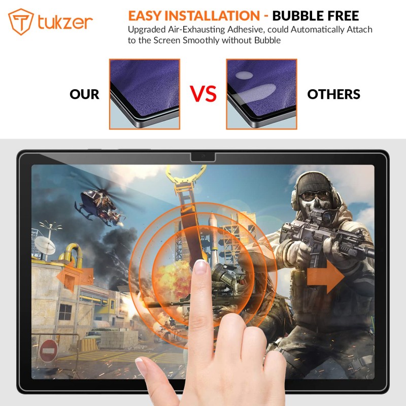 Tukzer Tempered Glass Screen Protector For Samsung Galaxy Tab A8 10.5-Inch (2021 Release)(SM-X200/ SM-X205)| Premium 9H Hardness, Anti-Scratch, Bubble-free Screen Guard Tukzer Tempered Glass Screen Protector For Samsung Galaxy Tab A8 10.5-Inch (2021 Release)(SM-X200/ SM-X205)| Premium 9H Hardness, Anti-Scratch, Bubble-free Screen Guard