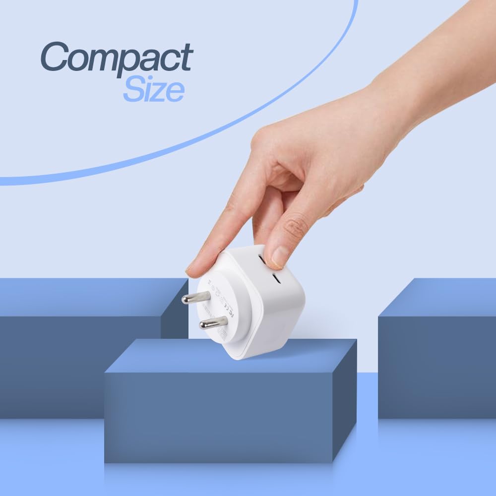 UNIGEN® 35W PD Dual Port USB-C Fast Charger Adapter with Multi-Protection, BIS Certified, Compatible with iPhone 17–11 Series, Samsung