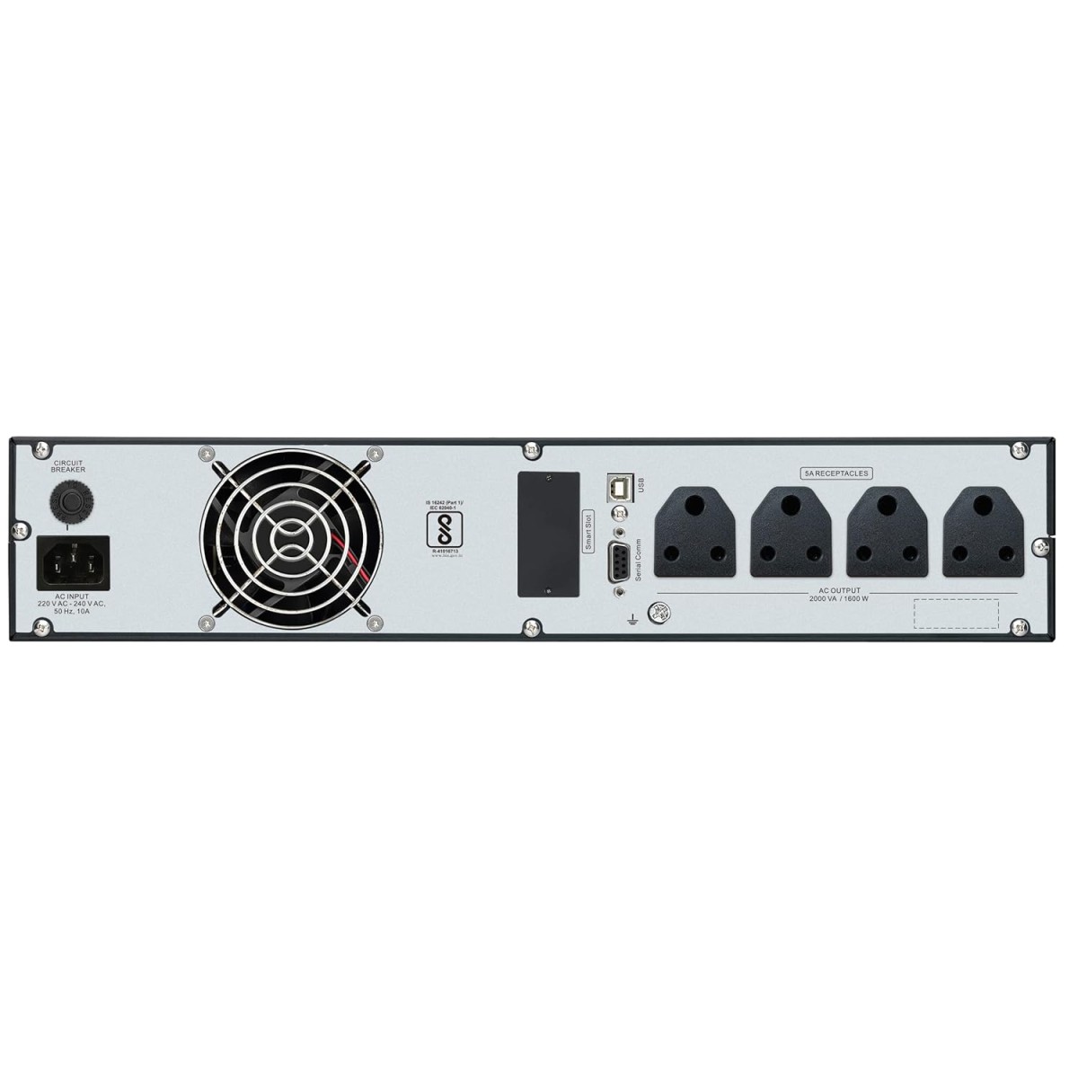 APC SRV2KL-IN SRV2KL-IN 230 V Online/double-conversion Rack-mount Model UPS with Overload Protection with Digital Display 4 Outlet Plugs APC SRV2KL-IN SRV2KL-IN 230 V Online/double-conversion Rack-mount Model UPS with Overload Protection with Digital Display 4 Outlet Plugs