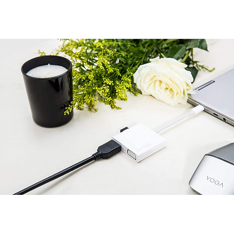 USB C 3-in-1 Travel Hub 4K HDMI VGA USB 3.0 Simple Plug and Play