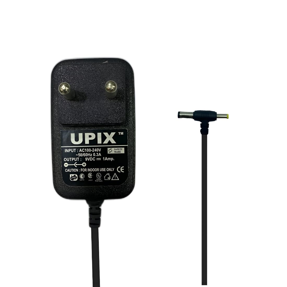 Upix 9V 1A Power Adapter (with DC & Sony Pin), Power Supply AC Input 100-240 V for Music Keyboard, Piano, Guitar Pedals, Certain Audio