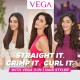 VEGA 3 in 1 Hair Styler, Straightener, Curler  And Crimper (VHSCC-01) Black