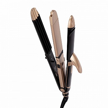 VEGA 3 in 1 Hair Styler, Straightener, Curler  And Crimper (VHSCC-01) Black