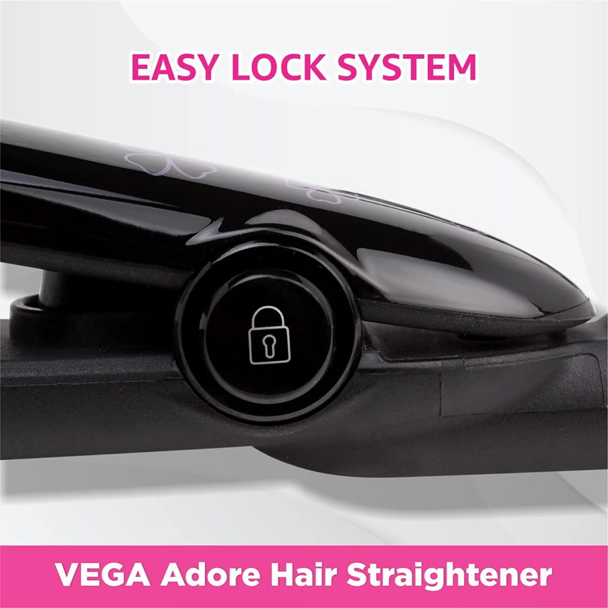 VEGA Adore Hair Straightener with Ceramic Coated Plates & Quick Heat-Up (VHSH-18), Color May Vary, (Made In India)