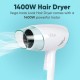 VEGA Insta Look 1400 Watts Foldable Hair Dryer with Cool Shot Button & 3 Heat/Speed Settings (VHDH-23)White + Blue