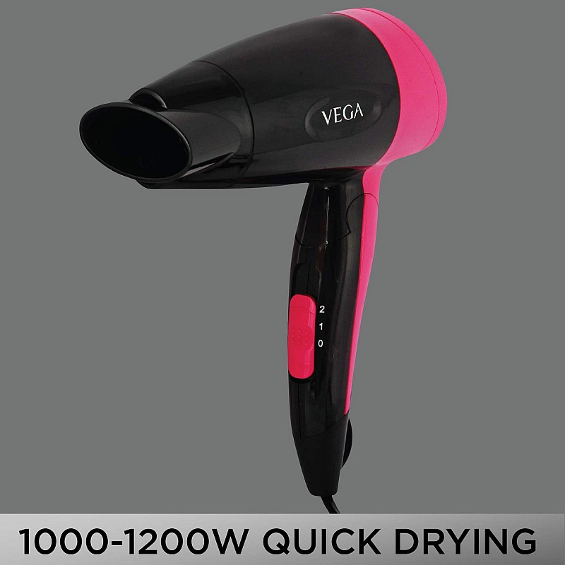 VEGA Miss Perfect Styling Set - Hair Dryer And Straightener Combo (VHSS-01), Black