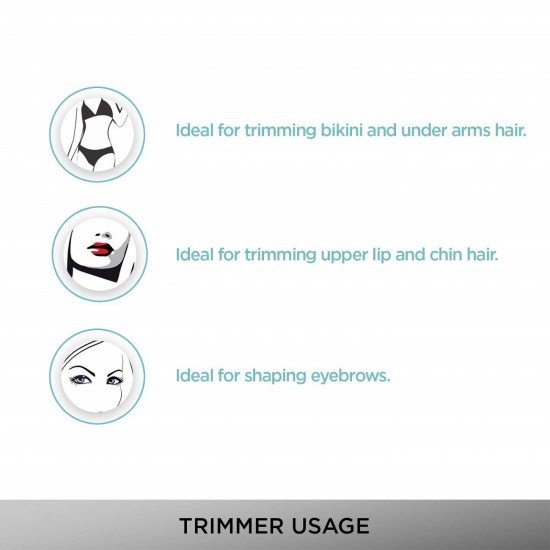 VEGA Silk Touch Eyebrow, Underarms & Bikini Trimmer for Women, (VHBT-01)