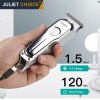 VGR V-071 Cordless Professional Hair Clipper Runtime: 120 Min Trimmer For Men With 3 Guide Combs (Silver) Standard,Battery Powered, 1 Count