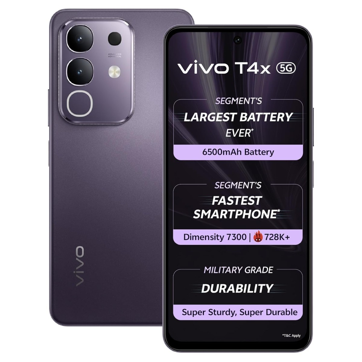 VIVO T4x (Pronto Purple, 6GB + 128GB)