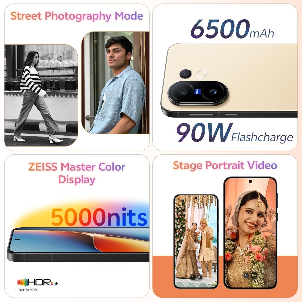 VIVO X200 FE 5G (Amber Yellow, 16GB RAM, 512GB Storage)