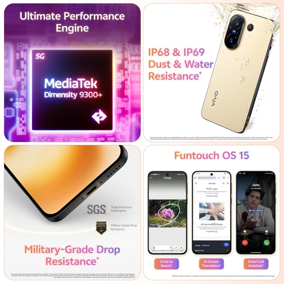 VIVO X200 FE 5G (Amber Yellow, 16GB RAM, 512GB Storage)