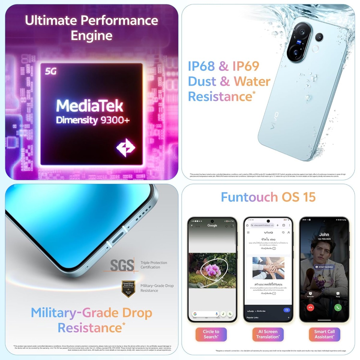 VIVO X200 FE 5G (Frost Blue, 16GB RAM, 512GB Storage)