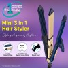 Vega 3 in 1 Mini Hair Styler- Mini Hair Straightener, Mini Curler & Mini Hair Crimper for Women, Travel Friendly, India's No.1* Hair Styler Appliance Brand, (VHSCC-06)