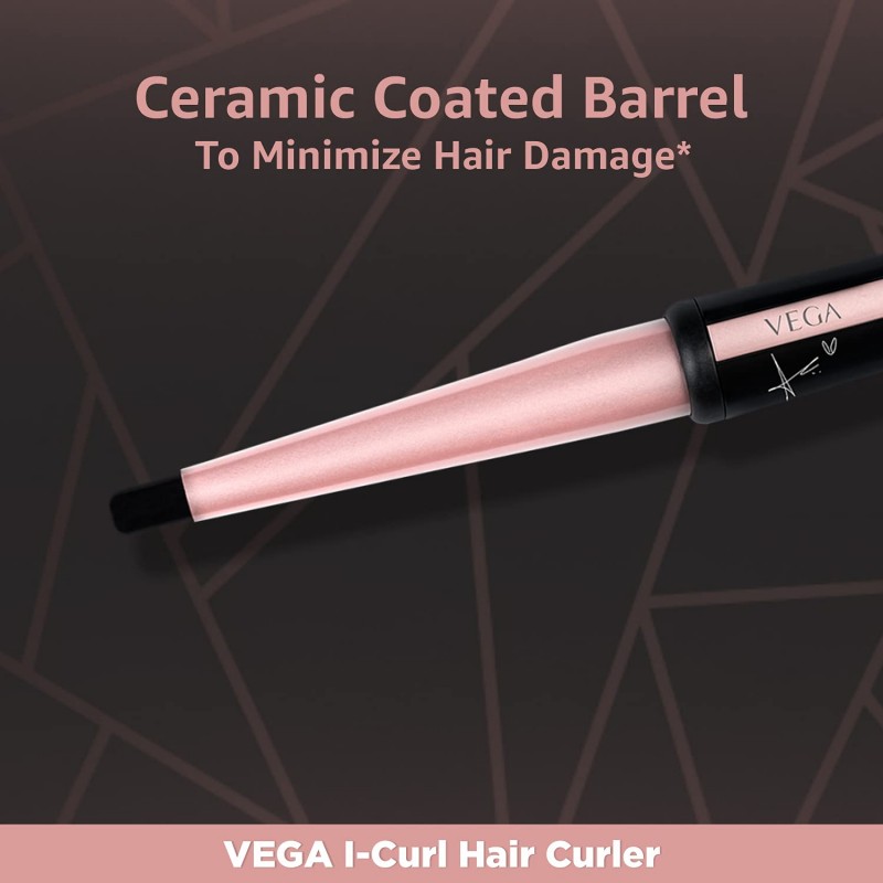 Vega I-Curl Hair Curler, VHCH-05 (Ananya Panday Signature Collection) Black