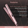 Vega K Shine Hair Straightener for Women with Keratin infused Plates for Minimise Hair Damage, Heat upto 200°C, Power Indicator Light, Rose Gold, (VHSH-28)