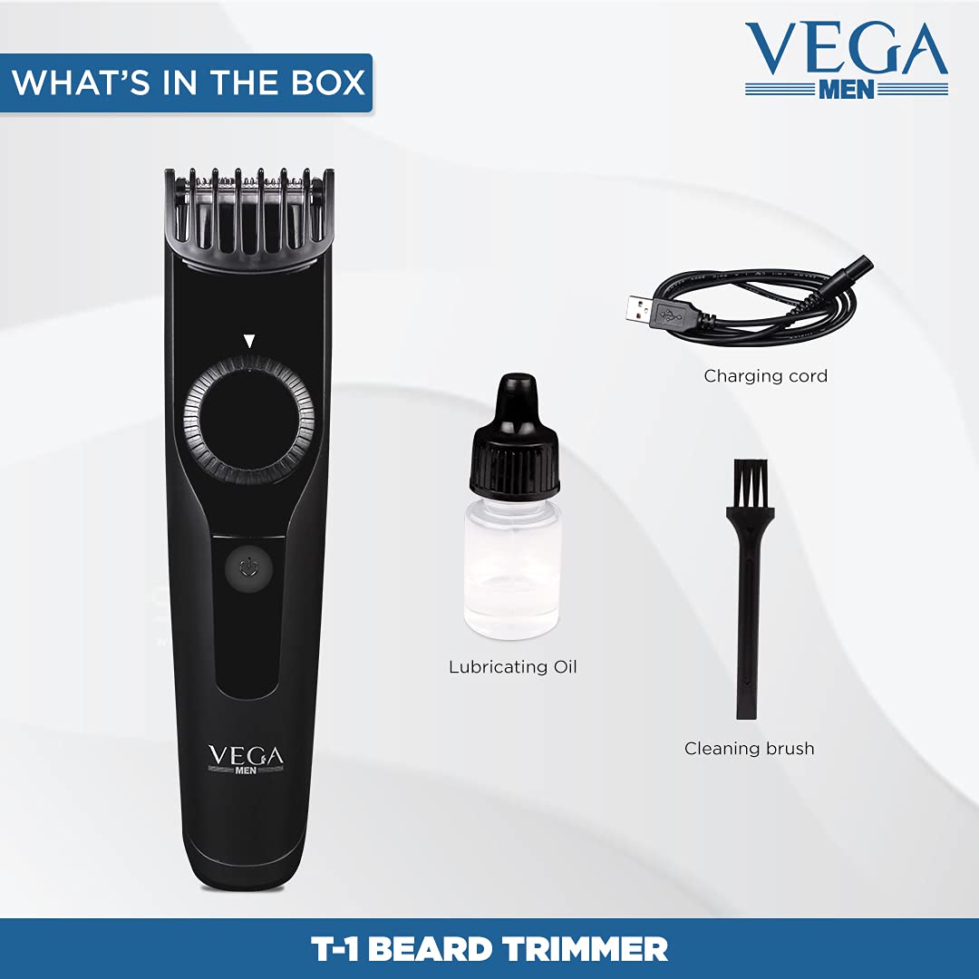 Vega Men T1 Beard Trimmer For Men Vhth-18 Black