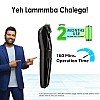 Vega P2 Beard Trimmer for Men with 160 Mins Runtime, Titanium Blades & 40 Length Settings, (VHTH-26)