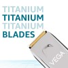 Vega P3 Battery Powered Trimmer Men with 160 Mins Runtime, Titanium Blades, 2 Comb Attachment, Digital Display & 40 Length Settings, Silver, (Power Series P3 VHTH-27)