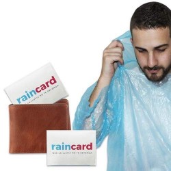 Airtree Rain Card (Pack 3 pcs) Disposable Pocket Size Easy to Carry Raincoat 100% Waterproof and Credit Card Sized Raincoat