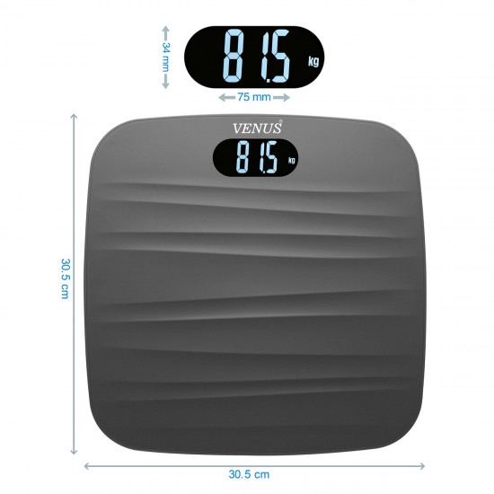 Venus EPS 9999 Ultra Lite Personal Electronic Digital LCD Weight Machine (Black)
