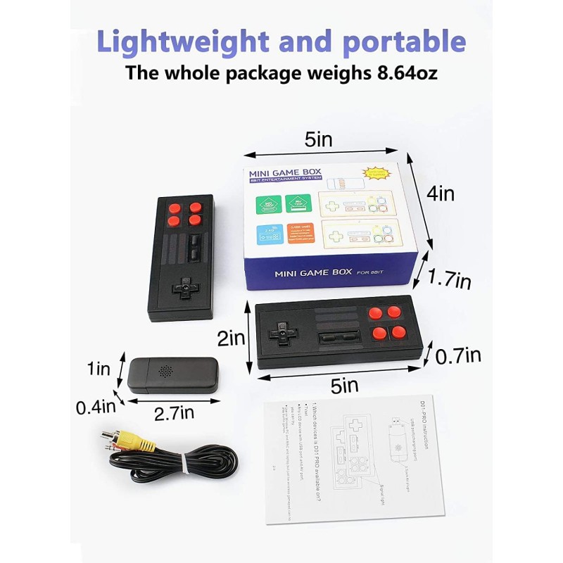 Viart Creation™ Extreme Mini Plug and Play Wireless Game Box HD 1080p TV Retro Video Game for Kids 620 Extreme Mini Game Box (8 Bit Retro Games) for up to 2 Players Black (Kids Edition Extreme) Viart Creation™ Extreme Mini Plug and Play Wireless Game Box HD 1080p TV Retro Video Game for Kids 620 Extreme Mini Game Box (8 Bit Retro Games) for up to 2 Players Black (Kids Edition Extreme)