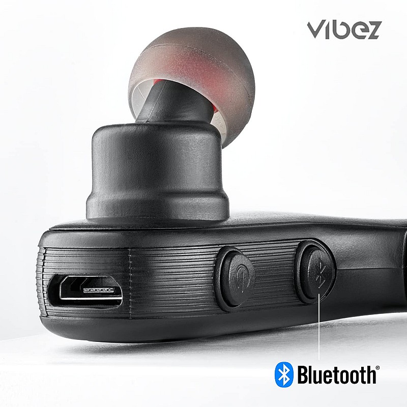 Vibez by Lifelong 32GB Inbuilt Storage Wireless Earphones   Supports Bluetooth v.5.31 with Noise Cancellation,  Black