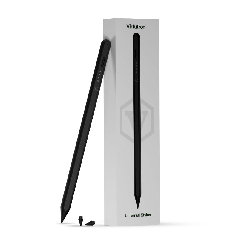 Virtutron Electronic Non-Bluetooth Universal Stylus Pen| High-Precision Digital Pencil| Compatible with iPhone, iPad, Samsung, Android, Tablet & Mobiles- White