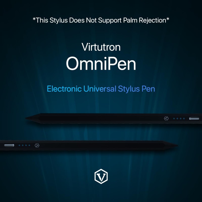 Virtutron Electronic Non-Bluetooth Universal Stylus Pen| High-Precision Digital Pencil| Compatible with iPhone, iPad, Samsung, Android, Tablet & Mobiles- White