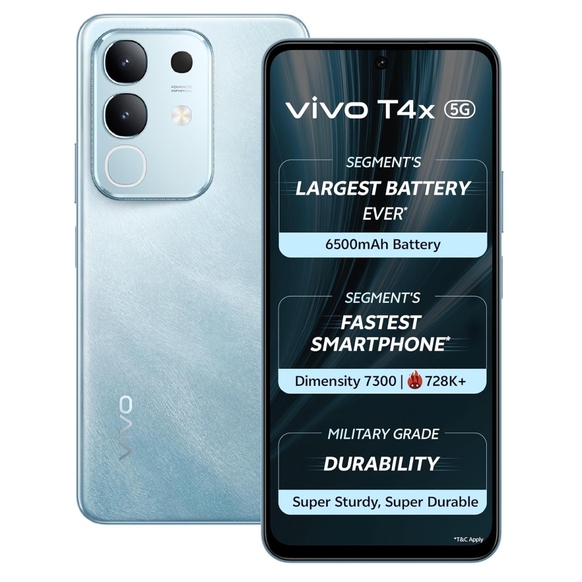 Vivo T4x 5G (Marine Blue, 128 GB) (8 GB RAM) V2437