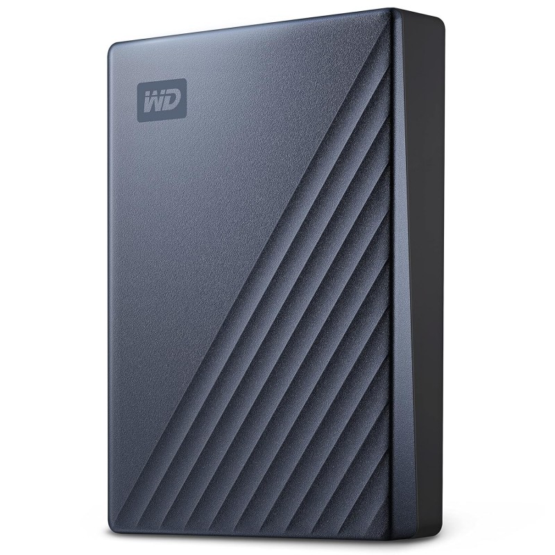 WD Western Digital 4TB My Passport Ultra Portable Hard Disk Metal Drive, USB-C & USB 3.1 with Automatic Backup,Password Protection, Compatible with Windows&Mac, External HDD-Blue