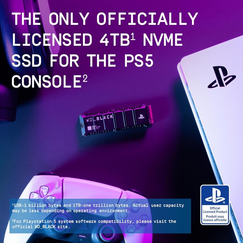 WD_Black SN850P NVMe SSD for PS5 2TB, PCIe Gen 4, Upto 7300MB/s Read, Certified by Sony WD_Black SN850P NVMe SSD for PS5 2TB, PCIe Gen 4, Upto 7300MB/s Read, Certified by Sony