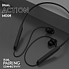 FD EW201 Extra Bass In Ear Wireless Earphones With Mic (Black)