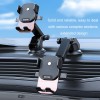 WOSCHER N81-C2,Clamp Car Mobile Holder with Strong Suction Cup | One Click Release Button (Black) Car Holder Adjustable Car Phone