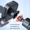WOSCHER N81-C2,Clamp Car Mobile Holder with Strong Suction Cup | One Click Release Button (Black) Car Holder Adjustable Car Phone
