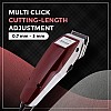 Wahl 01400-0016 Corded Steel Moser Classic Professional Hair Clipper; 0.7-3 mm; Stainless steel Star Blades for precision cutting; Red