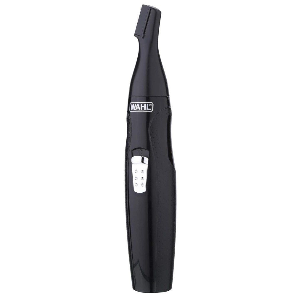 Wahl 5608-524 Cordless Mini Groomsman Grooming 3 in 1 Trimmer; 3 Taatchments: Nose Trimmer, Reciprocating head, Precision Detailer; Rinseable blades; Black