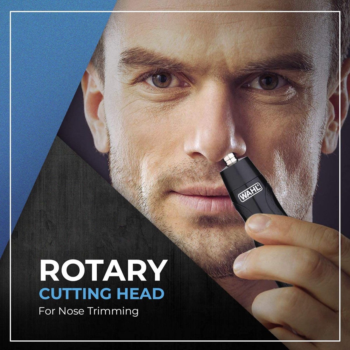 Wahl 5608-524 Cordless Mini Groomsman Grooming 3 in 1 Trimmer; 3 Taatchments: Nose Trimmer, Reciprocating head, Precision Detailer; Rinseable blades; Black
