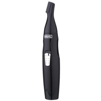 Wahl 5608-524 Cordless Mini Groomsman Grooming 3 in 1 Trimmer; 3 Taatchments: Nose Trimmer, Reciprocating head, Precision Detailer; Rinseable blades; Black