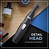 Wahl 5608-524 Cordless Mini Groomsman Grooming 3 in 1 Trimmer; 3 Taatchments: Nose Trimmer Black