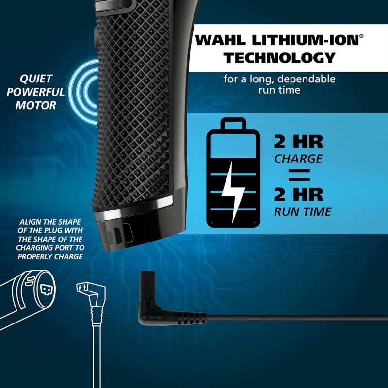 Wahl USA Pro Series High Visibility Skeleton Style Trimmer, Lithium-Ion Cordless USB Rechargeable All in One Shaving & Close Cutting Beard Trimmer for Men with Near Zero Gap Blade – 3026018