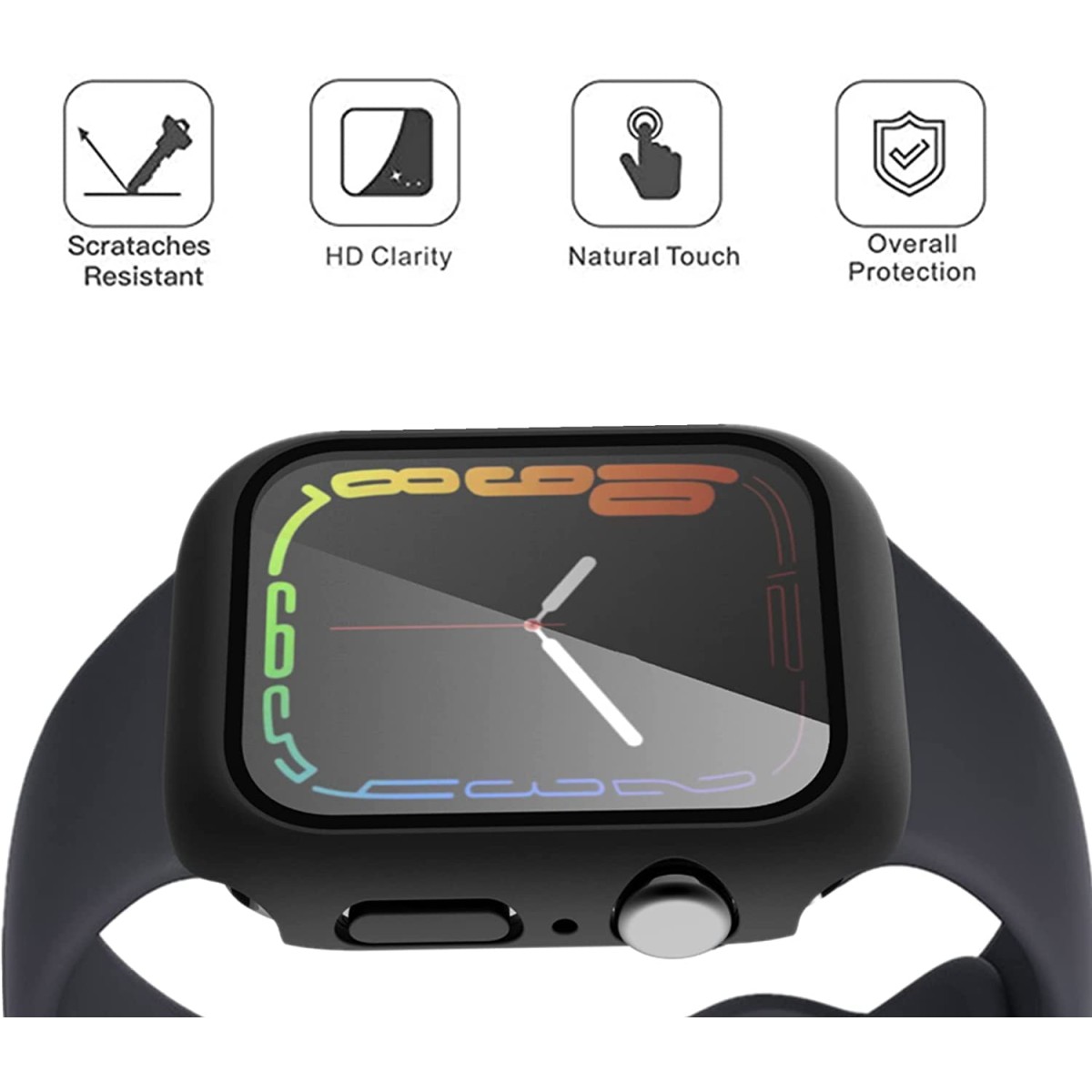 Watch Cover Compatible with Apple Watch Series 10 (42mm) | with Glass Screen Protector | (Transparent, 42mm)